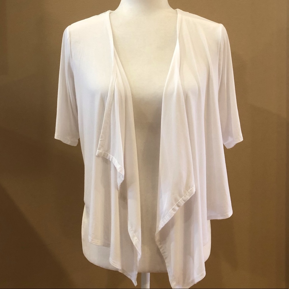 Soma White Open Cardigan Shrug, Size S